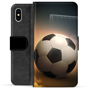 iPhone X / iPhone XS Premium Lommebok-deksel - Fotball