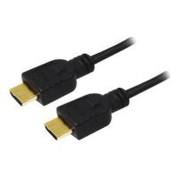 LogiLink HDMI-kabel med Ethernet - HDMI hann -> HDMI hann - 20m - Sort