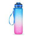 1 liter sportsvannflaske med tidsmarkør Vannkanne Lekkasjesikker vannkoker for kontor, skole og camping (BPA-fri)