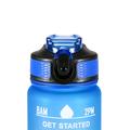 1 liter sportsvannflaske med tidsmarkør Vannkanne Lekkasjesikker vannkoker for kontor, skole og camping (BPA-fri)