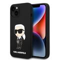 iPhone 15 Karl Lagerfeld Ikonik Silikondeksel - Svart