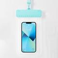 Vanntett smarttelefonveske med glidemekanisme - 7.2" - Blå