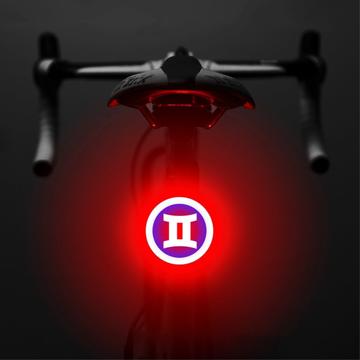 3664 Kreativt baklys for sykkel IPX2 Vanntett lite LED-lys for sykkel med USB-lading for utendørs sykling - Gemini