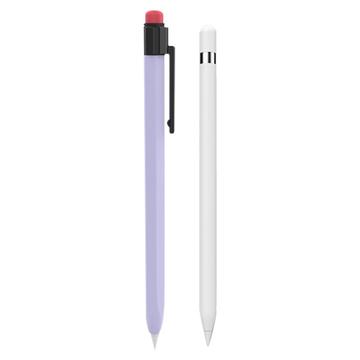 Bilde av Ahastyle Pt80-1-k For Apple Pencil 2. Generasjons Styluspenn Med Silikondeksel Som Beskytter Mot Fall - Lilla