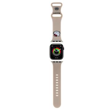 Apple Watch Series 9/8/SE (2022)/7/SE/6/5/4/3/2/1 Hello Kitty Kitty Head Silikonrem - 40mm/38mm - Beige