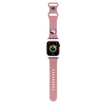 Apple Watch Series 9/8/SE (2022)/7/SE/6/5/4/3/2/1 Hello Kitty Kitty Head silikonrem - 40mm/38mm - Rosa