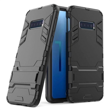 Bilde av Armor-serien Samsung Galaxy S10e Hybrid-deksel Med Stativ - Svart