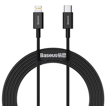 Baseus Superior Series USB-C / Lightning-kabel - 2m, 20W - Svart
