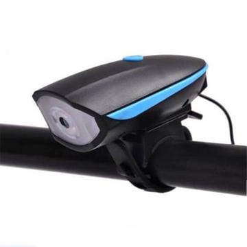 Sykkellys 3 moduser USB oppladbar 250LM LED sykkellampe Lommelykt Sykkeltilbehør - Blå