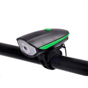 Sykkellys 3 moduser USB oppladbar 250LM LED sykkellampe Lommelykt Sykkeltilbehør - Grønn