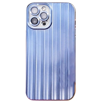 iPhone 12 Pro Børstet TPU-deksel med Kamera Beskyttelse - Blå