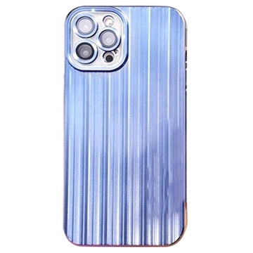 iPhone 14 Pro Børstet TPU-deksel med Kamera Beskyttelse - Blå