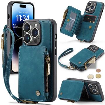 Bilde av Caseme C20 Lomme Med Glidelås Iphone 14 Pro Hybrid-deksel - Blå