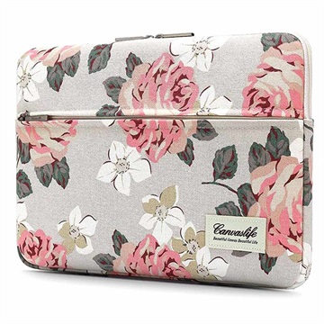Canvaslife Universell Bærbar PC Sleeve - 15-16 - Hvit Blomster