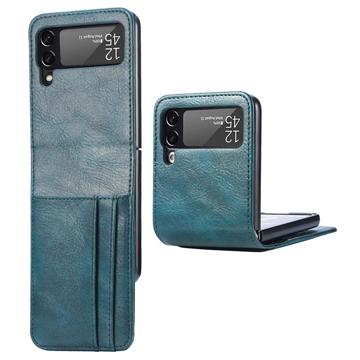 Card Series Samsung Galaxy Z Flip4 Lommebok-deksel - Blå