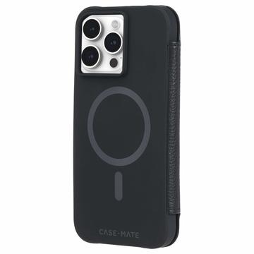 iPhone 15 Pro Max Case-Mate MagSafe Lommebok-deksel I Lær - Svart