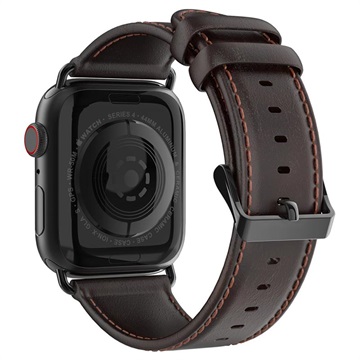 Dux Ducis Apple Watch Series Ultra 2/Ultra/9/8/SE (2022)/7/SE/6/5/4/3/2/1 Lærreim - 49mm/45mm/44mm/42mm - Kaffe