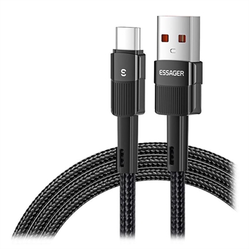 Essager Quick Charge 3.0 USB-C Kabel - 66W - 3m - Svart
