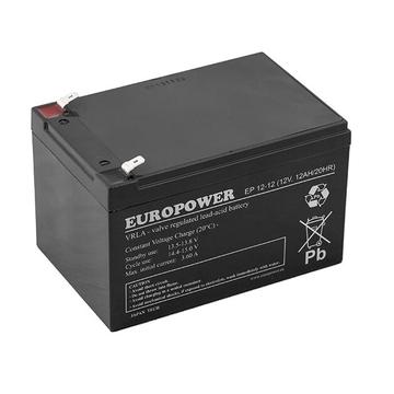 Europower EP12-12 AGM-batteri 12V/12Ah