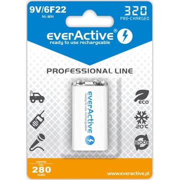EverActive Professional Line EVHRL22-320 oppladbart 9V-batteri 320mAh