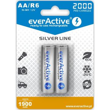 EverActive Silver Line EVHRL6-2000 Oppladbare AA-batterier 2000mAh - 2 stk.