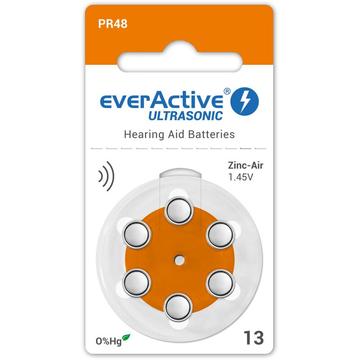 EverActive Ultrasonic 13/PR48 Høreapparatbatterier - 6 stk.