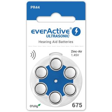 EverActive Ultrasonic 675/PR44 Høreapparatbatterier - 6 stk.