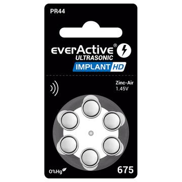 EverActive Ultrasonic Implant HD 675/PR44 Høreapparatbatterier - 6 stk.
