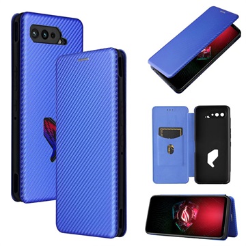 Asus ROG Phone 5 Flip-deksel - Carbon Fiber - Blå