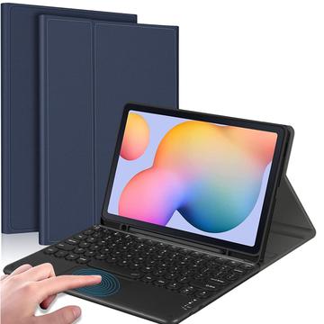 Samsung Galaxy Tab S6 Lite 2020/2022 Bluetooth-tastaturdeksel m/ Pekeplate - Blå
