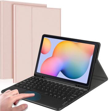 Samsung Galaxy Tab S6 Lite 2020/2022 Bluetooth-tastaturdeksel m/ Pekeplate - Rosa