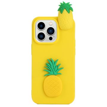 Bilde av 3d Cartoon Iphone 14 Pro Tpu-deksel - Ananas