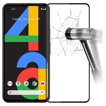 Full Dekning Google Pixel 4a 5G Skjermbeskyttere Panzerglass - Svart