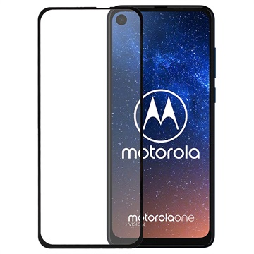 Fullt Deksel Motorola One Vision Beskyttelsesglass - Svart