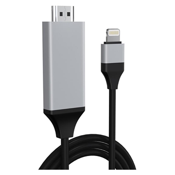 Full HD Lightning til HDMI AV Adapter - iPhone, iPad, iPod - Svart