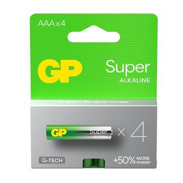 GP Super G-Tech LR03/AAA alkaliske batterier 1000mAh - 4 stk.