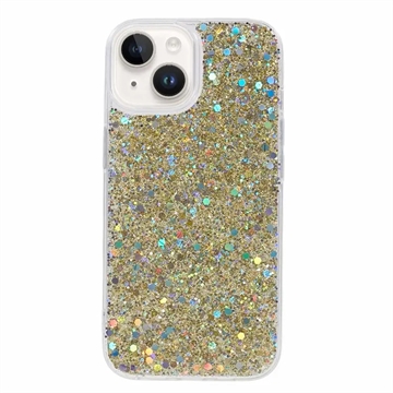 Bilde av Iphone 15 Plus Glitter Flakes Tpu-deksel - Gull
