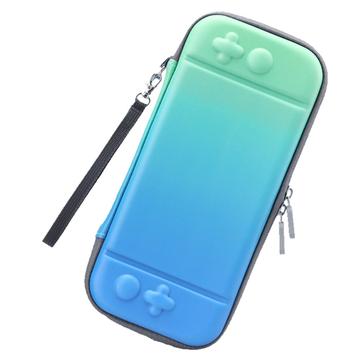 Oppbevaringsveske i gradientfarge for Nintendo Switch Anti-drop bærbar beskyttelsesveske i PU-lær - grønn/blå