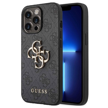 Bilde av Guess 4g Big Metal Logo Iphone 14 Pro Hybrid-deksel - Grå