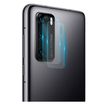 Huawei P40 Hat Prince Kamera Linse Beskytter i Herdet Glass - 2 Stk.