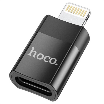 Hoco UA17 Lightning/USB-C Adapter - USB 2.0, 5V/2A (Åpen Emballasje - Utmerket) - Svart