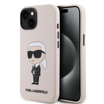 Bilde av Iphone 15 Karl Lagerfeld Ikonik Silikondeksel - Rosa