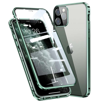 iPhone 11 Pro Magnetic Deksel med Herdet Glass - Grønn