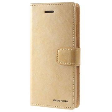 iPhone 7/8/SE (2020)/SE (2022) Mercury Goospery Blue Moon Lommebok-deksel - Gull