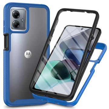 Motorola Moto G54 360 Beskyttelse Deksel - Blå / Klar