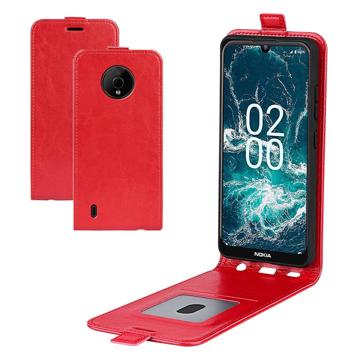 Nokia C200 Vertikalt Flip-deksel med Kortluke - Rød