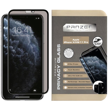 iPhone 11 Pro/XS Panzer Premium Full-Fit Privacy Skjermbeskytter Panzerglass