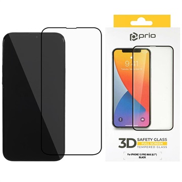 Prio 3D iPhone 13 Pro Max/14 Plus Skjermbeskyttere Panzerglass - Svart