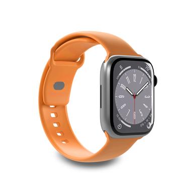 Apple Watch Series 9/8/SE (2022)/7/SE/6/5/4/3/2/1 Puro Icon Silikonreim - 41mm/40mm/38mm - Oransje