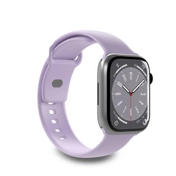 Apple Watch Series 9/8/SE (2022)/7/SE/6/5/4/3/2/1 Puro Icon Silikonreim - 41mm/40mm/38mm - Lavendel
